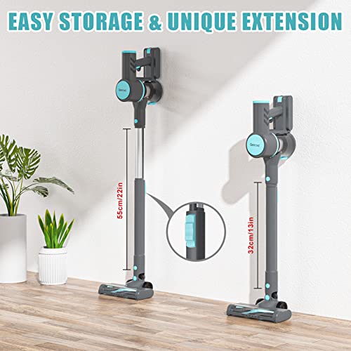 OSMOND Cordless Vacuum Cleaner, 12000Pa Stick Vacuum 3 in 1, Lightweight, Up to 40 Minutes Runtime, for Hardwood Floor, Carpet, Pet Hair, Perfect Cordless Stick Vacuum for Your Family