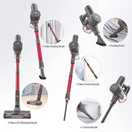 NEQUARE Cordless Vacuum Cleaner, 175W Stick Vacuum Cleaner with Self-Standing, Root Cyclone Technology, 40mins Long Runtime, Lightweight Multi-Surface & Pet Hair Cleaning, S12 Series