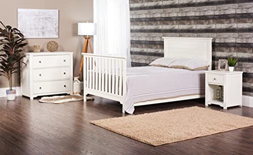 Forever Eclectic by Child Craft Farmhouse Flat Top 4-in-1 Convertible Crib (Brushed Cotton)