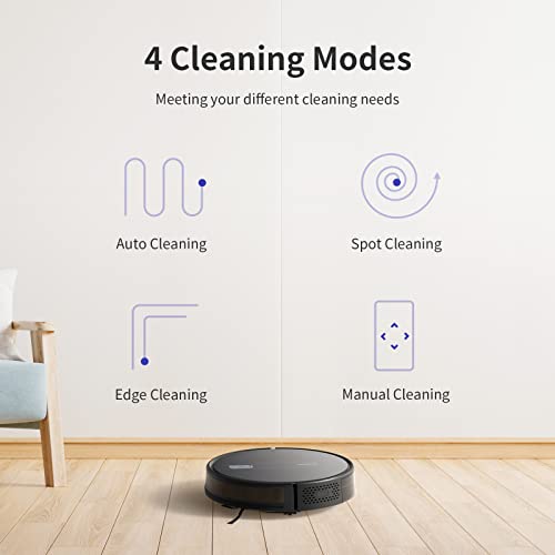 SYSPERL Robot Vacuum Cleaner,2600Pa Strong Suction Power Robotic Vacuums,Works with Alexa Remote WiFi App,Self-Charge Robotic Vacuum Cleaner,Robot Vacuum for Pet Hair,Medium-Pile Carpet, Hard Floor