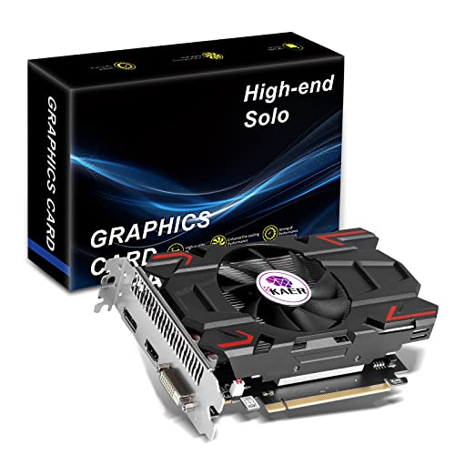KAER AMD Radeon RX 550 4GB GDDR5 PC Gaming Video Graphics Card 3 Monitors of DP HDMI DVI-D 128-Bit DirectX 12 PCI Express 3.0 X8, 4K Gaming computer Video Cards GPU