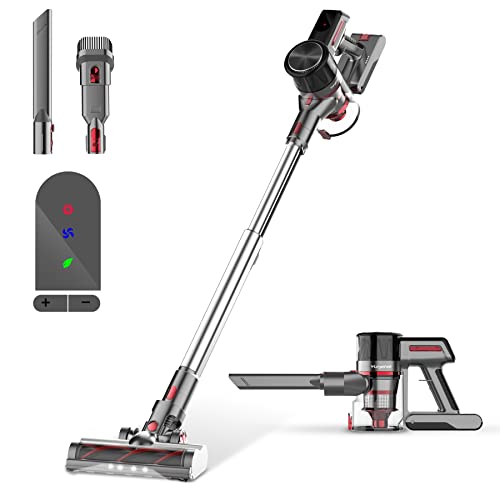 Cordless Vacuum Cleaner, 300W Brushless Motor with 26Kpa Powerful Suction Stick Vacuum, Up to 45Mins Max Runtime Detachable Battery