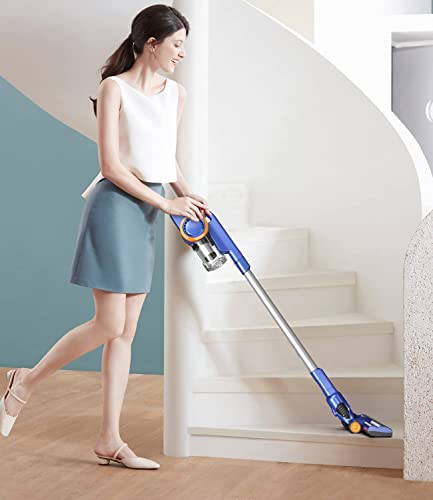 Cordless Vacuum Cleaner, 23000Pa Powerful Suction Stick Vacuum, 50Mins Runtime Cordless Vacuum with Ultra-Quiet Lightweight Vacuum for Home Hardwood Floor Carpet Pet Cleaning