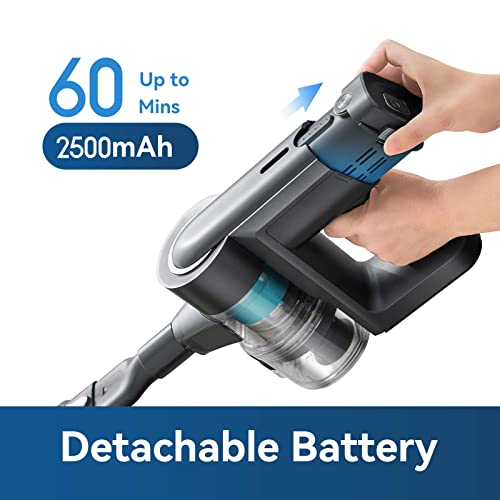 VIOMI A9 Cordless Vacuum Cleaner, 23000Pa Strong Suction Stick Vacuum with 60min Long Runtime Detachable Battery, 4 in 1 Lightweight Quiet Vacuum Cleaner Perfect for Hardwood Floor Pet Hair