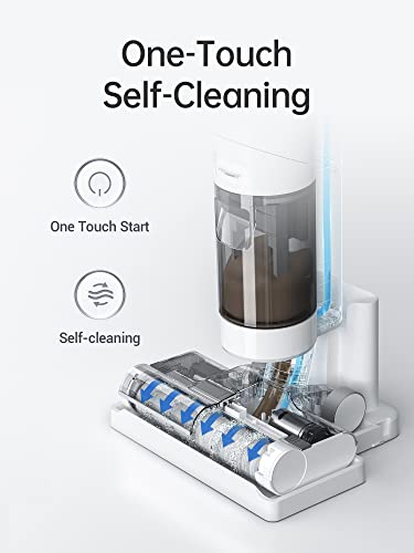 Dreametech H11 Cordless Wet Dry Vacuum Cleaner, Up to 30 Minutes Runtime，Cordless All in One Vacuum Cleaners Self-Cleaning, Lightweight, One-Step Cleaning for Sticky Messes and Pet Hair