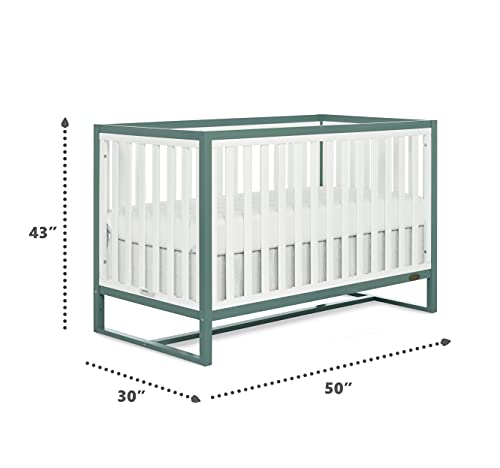 Dream On Me Arlo 5-in-1 Convertible Crib in Jungle Green