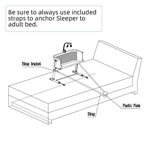 Baby Bassinet,RONBEI Bedside Sleeper Baby Bed Cribs,Baby Bed to Bed, Newborn Baby Crib,Adjustable Portable Bed for Infant/Baby Boy/Baby Girl (Bassinet)