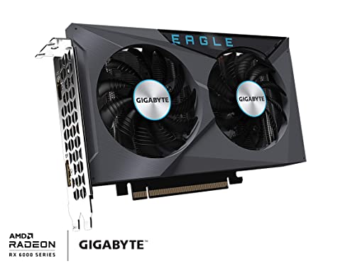 GIGABYTE Radeon RX 6400 Eagle 4G Graphics Card, WINDFORCE 2X Cooling System, 4GB 64-bit GDDR6, GV-R64EAGLE-4GD Video Card