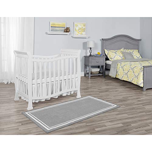 Dream On Me Violet 4-In-1 Convertible Mini Crib In White, Greenguard Gold Certified