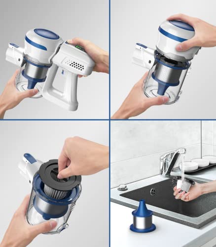 ORFELD Cordless Vacuum Cleaner, 22000Pa Powerful Cordless Vacuum 6 in 1, 35Mins Long Runtime, Lightweight & Ultra-Quiet Stick Vacuum for Hardwood Floor Carpet Pet Car Cleaning
