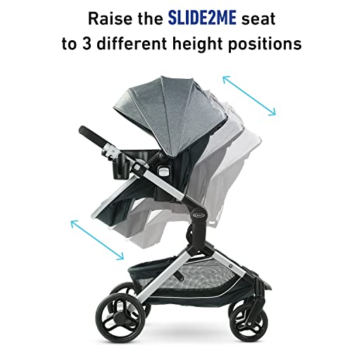 Graco Modes Nest Stroller, Baby Stroller with Height Adjustable Reversible Seat, Pram Mode, Extra Large Storage, Self Standing Fold and Lightweight Aluminum Frame, Spencer
