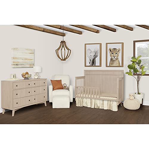 Evolur Loft Antilia Mid-Century 4-in1 Crib in Sand Castle Oak