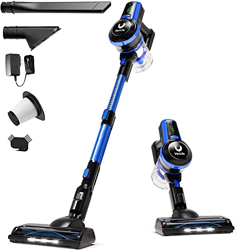 VacLife Stick Vacuum Cleaner Cordless - 4-in-1 Cordless Vacuum Cleaner for Hard Floors, Carpets & Hair, Cordless Stick Vacuum Cleaner with Headlight & Quadruple Filtration