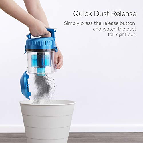 Eureka Whirlwind Bagless Canister Vacuum Cleaner, Lightweight Vac for Carpets and Hard Floors, w/Filter, Blue