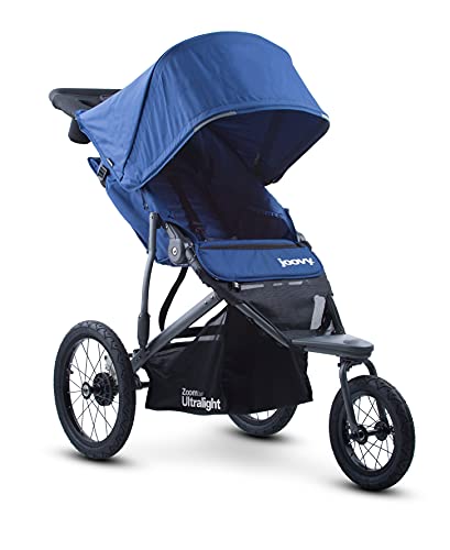 Joovy Zoom 360 Ultralight Jogging Stroller, Large Canopy, Lightweight Jogger, Extra Large Air Filled Tires, Blueberry