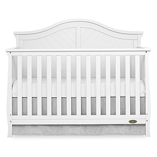 Dream On Me Kaylin 5-in-1 Convertible Crib in White, Greenguard Gold Certified 56x31x47 Inch (Pack of 1)