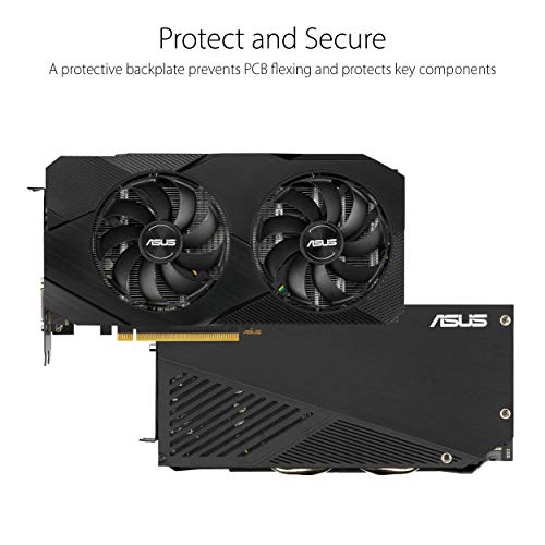 ASUS GeForce GTX 1660 Super Overclocked 6GB Dual-Fan Evo Edition VR Ready HDMI DisplayPort DVI Graphics Card (DUAL-GTX1660S-O6G-EVO)