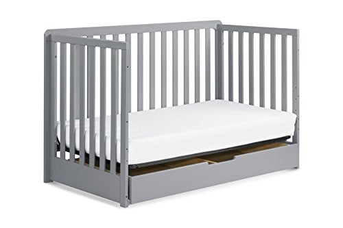 Carter's by DaVinci Colby 4-in-1 Convertible Crib with Trundle Drawer in Grey, Greenguard Gold Certified, Undercrib Storage