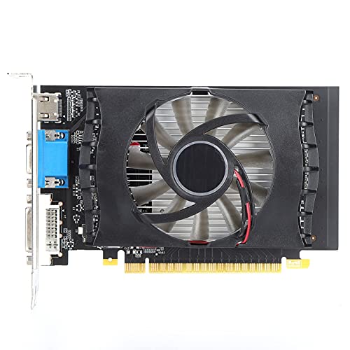 GT730 4GB DDR3 TA Graphics Card, HDMI+VGA+DVI 64Bit Desktop Computer Game Video Graphics Card with Single Cooling Fan for Windows Xp/7/8/8.1/10