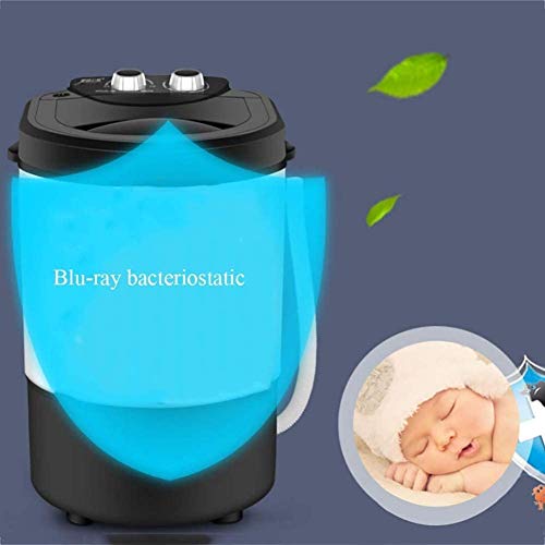 Thermoses Upgraded Version Top Loader Portable, Mini Washing Machine, Quiet Washer, Rotary Controller, 110V-for Compact Laundry, 4.5 Lbs. Capacity, Black