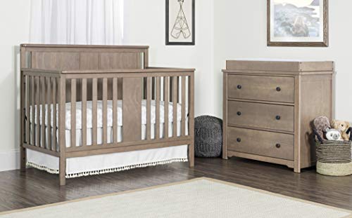 Forever Eclectic Quincy 4-in-1 Convertible Crib, Dusty Heather Brown