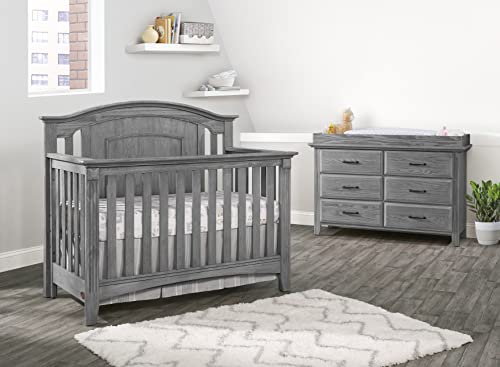 Oxford Baby Willowbrook Convertible Crib, Graphite Gray