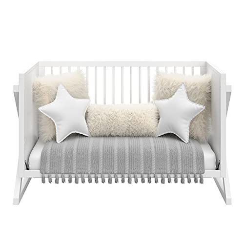 Storkcraft Equinox Convertible Crib (White) – Modern Baby Crib For Nursery, Contemporary Design, Fits Standard Full-Size Crib Mattress, Converts To Toddler Bed (Compatible With Guardrails) And Daybed
