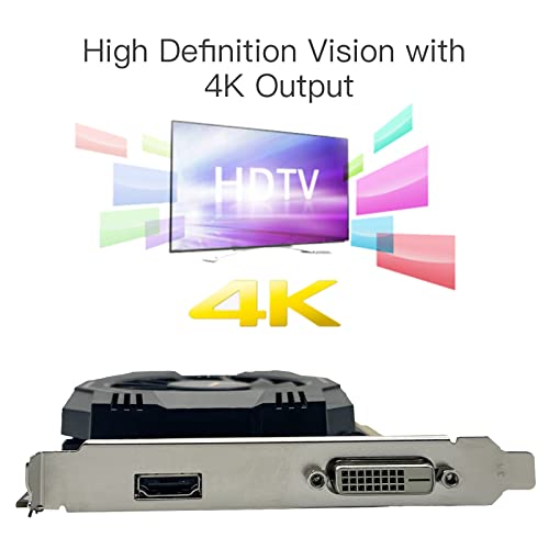 GeForce GT 1030 4GB GDRR4 64 Bit HDMI DVI Output Computer Graphics Card, Single Cooling Fan Video Card for PC Gaming