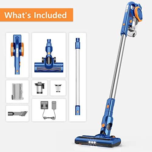 Cordless Vacuum Cleaner - ORFELD Upgraded 22000Pa Powerful Stick Vacuum with 50Mins Runtime, 4 in 1 Lightweight Cordless Vacuum for Hardwood Floor Carpet Pet Hair