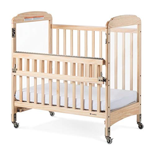 Foundations Compact Serenity SafeReach Side Crib with Adjustable Mattress Board (Natrual)