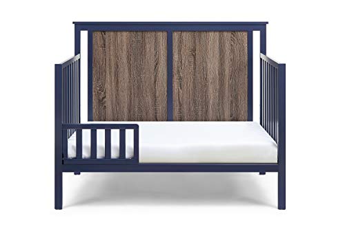 Suite Bebe Connelly 4 in 1 Convertible Crib in Midnight Blue with Vintage Walnut
