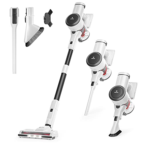 NEQUARE Cordless Vacuum Cleaner, Stick Vacuum Cleaner with 280W 25Kpa Powerful Suction 40min Runtime, 2200mAh Battery 4 in 1 Lightweight Handheld Vacuum for Car Pet Hair Carpet Hard Floor S25