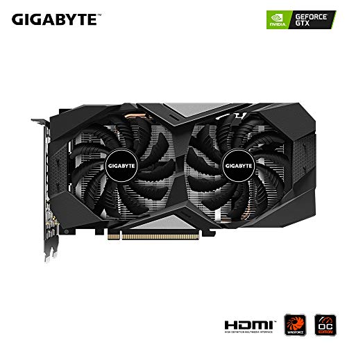 GIGABYTE GeForce GTX 1660 Ti OC 6G 192-bit GDDR6 DisplayPort 1.4 HDMI 2.0B with Windforce 2X Cooling System Graphic Cards- Gv-N166TOC-6GD