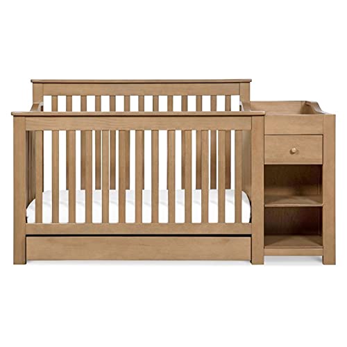 DaVinci Piedmont 4-in-1 Crib and Changer Combo in Hazelnut