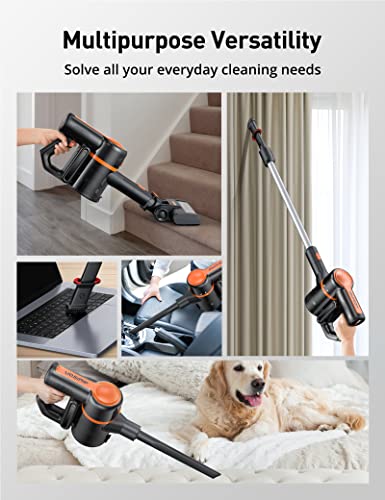 Cordless Vacuum Cleaner, Aspiron 25Kpa 250W Brushless Motor Cordless Stick Vacuum 6 in 1 with 50mins Long Runtime,LED Light, Pet Hair Vacuum Cordless for Carpet Hard Floor Car