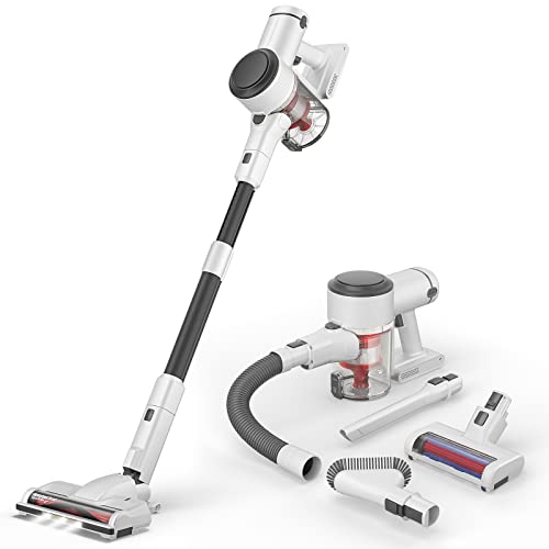 NEQUARE Cordless Vacuum, Stick Vacuum Cleaner with Upgraded 7-Cell Battery, Self Standing, Storage Rack, Multi-attachments & Pet Hair Cleaning, V230