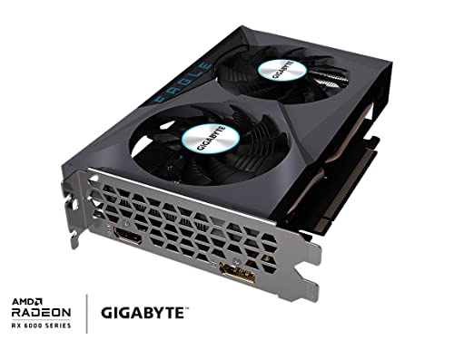 GIGABYTE Radeon RX 6400 Eagle 4G Graphics Card, WINDFORCE 2X Cooling System, 4GB 64-bit GDDR6, GV-R64EAGLE-4GD Video Card