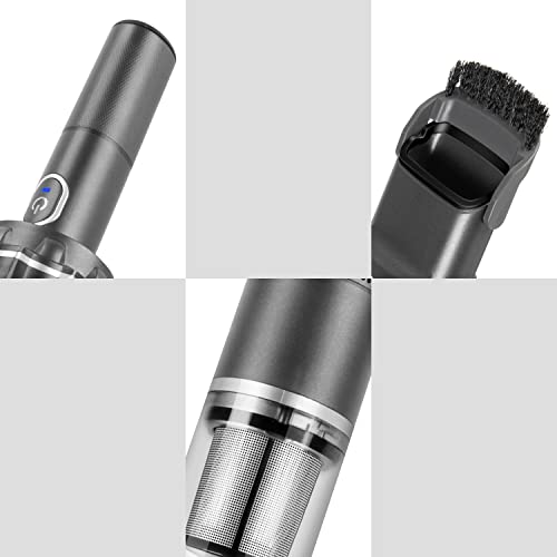 Handheld Vacuum Cleaner Cordless, Lightweight Portable Hand Vacuum with 12000Pa Brushless Motor, Rechargeable 2500mAh Battery, Quick Charging Dock & Car Charging Adapter for Home and Car Cleaning