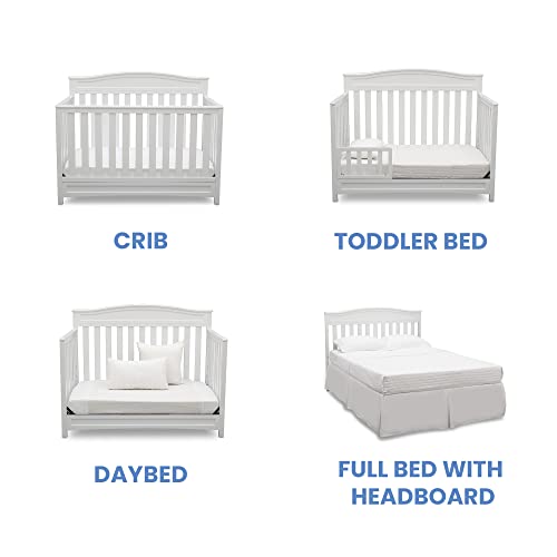 Delta Children Emery 4-in-1 Convertible Baby Crib - Greenguard Gold Certified, White