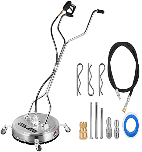 21 Inch 4500 PSI Pressure Washer with 3 Nozzle Front Spray Bar, Dual Handle Circular Accessory and Parts for Cleaning Driveways, Sidewalks, Patios