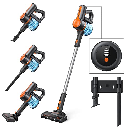 Cordless Vacuum Cleaner, Aspiron 25Kpa 250W Brushless Motor Cordless Stick Vacuum 6 in 1 with 50mins Long Runtime,LED Light, Pet Hair Vacuum Cordless for Carpet Hard Floor Car