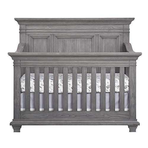 Oxford Baby Westport 4 in 1 Convertible Crib, Dusk Gray