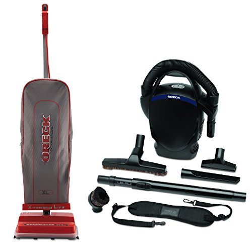 Oreck Commercial U2000RB-1 Commercial 8 Pound Upright Vacuum Bundle with Oreck Ultimate Handheld Bagged Canister Vacuum CC1600
