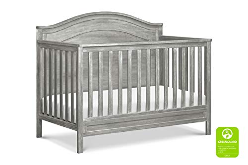 DaVinci Charlie 4-in-1 Convertible Crib in Cottage Grey, Greenguard Gold Certified