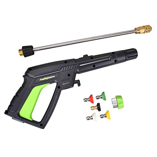 PowRyte Electric Pressure Washer, Detergent Tank, 5 Different Pressure Tips, Power Washer, Induction Motor, 4500 PSI 2.6 GPM