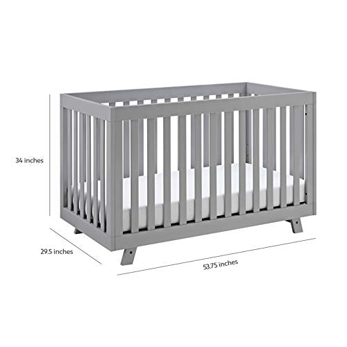 Storkcraft Beckett 3-in-1 Convertible Crib (Pebble Gray) – Converts from Baby Crib to Toddler Bed and Daybed, Fits Standard Full-Size Crib Mattress, Adjustable Mattress Support Base