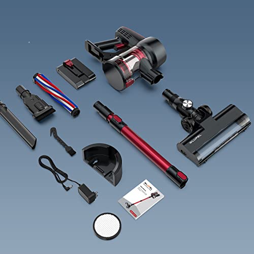 Cordless Vacuum Cleaner, 250W Stick Vacuum Cleaner with 30KPA Powerful Suction, Lightweight Handheld Vacuum LED Display for Carpet and Floor, Pet Hair (Hero 8)