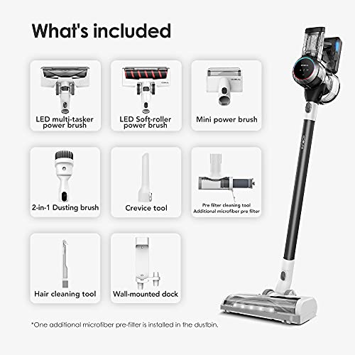 Tineco Pure ONE S11 Tango Smart Cordless Stick Vacuum Cleaner, Lightweight Handheld Vacuum 22KPA Strong Suction Ultra-Quiet Operation with LED Power Brush for Hard Floors Carpet Pet Hair
