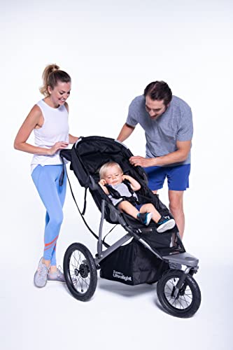 Joovy Zoom 360 Ultralight Jogging Stroller, Large Canopy, Lightweight Jogger, Extra Large Air Filled Tires, Black