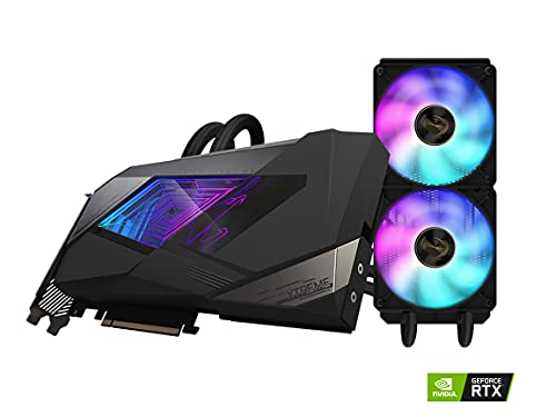 GIGABYTE AORUS GeForce RTX 3080 Xtreme WATERFORCE 10G (REV2.0) Graphics Card, WATERFORCE All-in-one Cooling System, LHR, 10GB 320-bit GDDR6X, GV-N3080AORUSX W-10GD REV2.0 Video Card